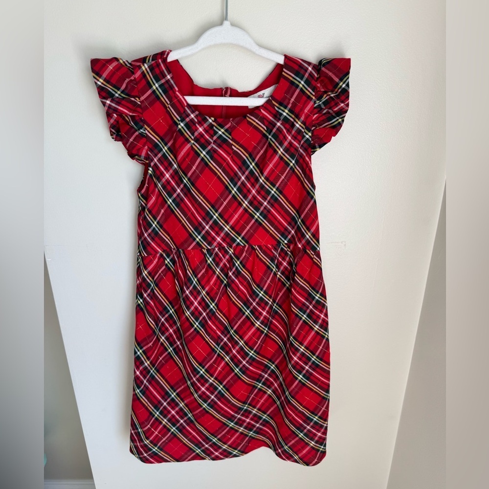 Vineyard Vines Girls Plaid Christmas Dress Size 6